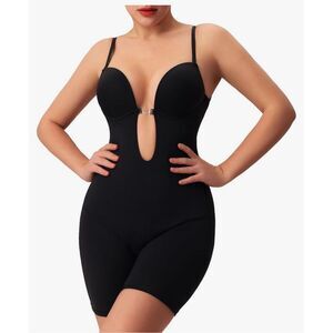 NEW Tummy Control U Plunge Backless Full Shapewear Bodysuit XL